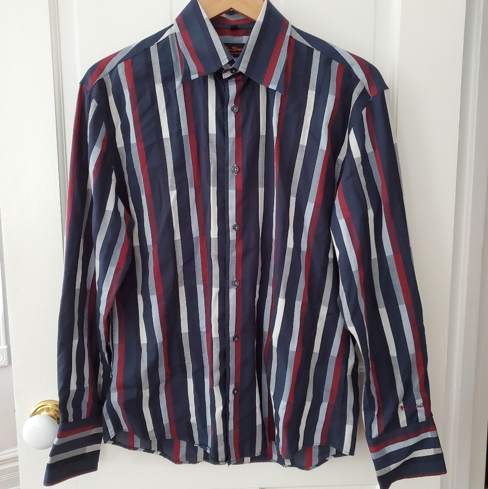 Ben Sherman Striped Dress Shirt Size 2 / Medium